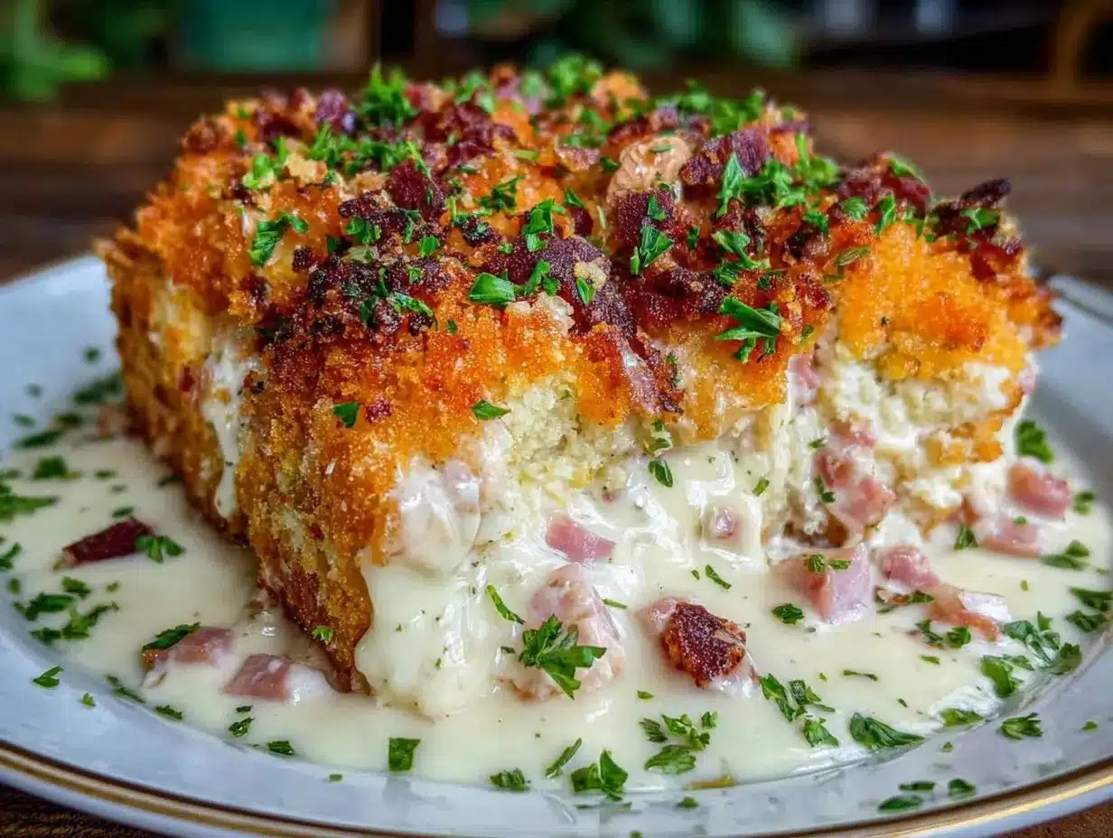 creamy chicken cordon bleu casserole preparation steps