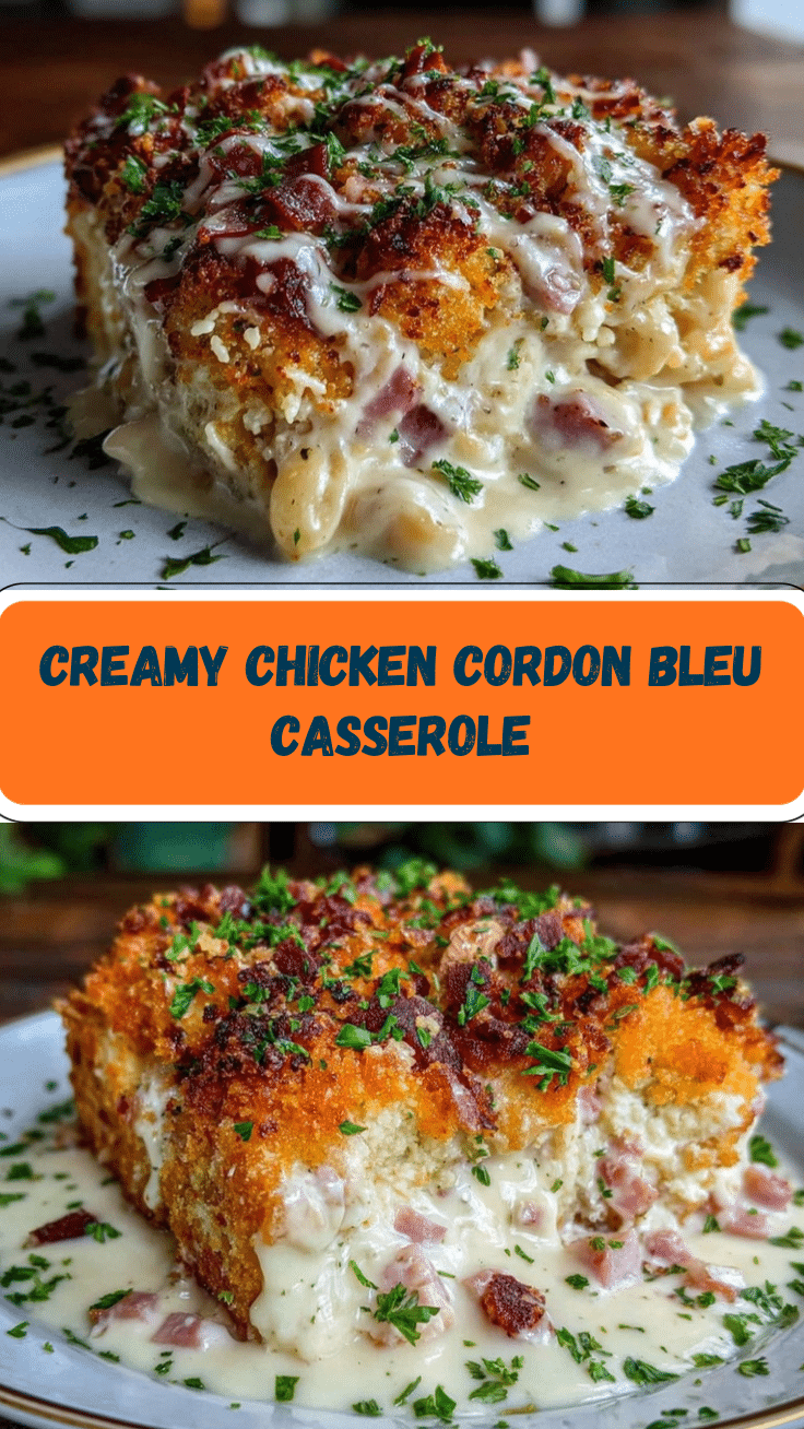 creamy chicken cordon bleu casserole recipe