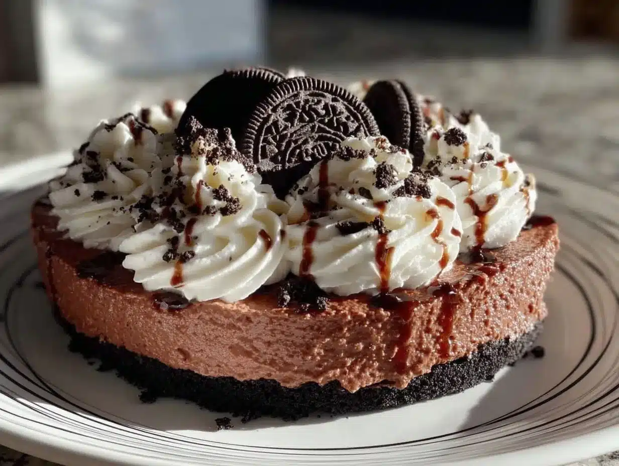 creamy chocolate Oreo pie preparation steps