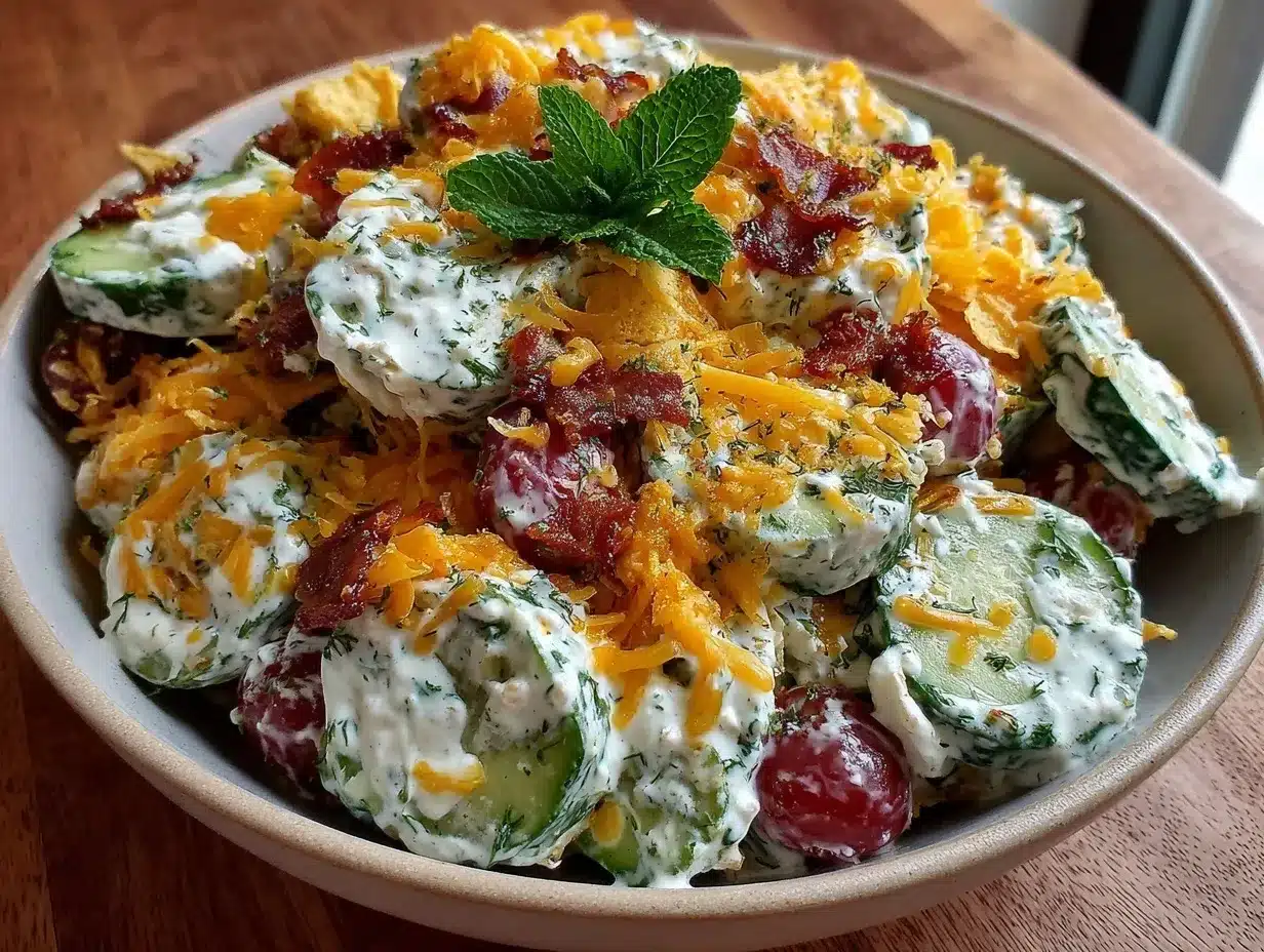 creamy cucumber ranch crack salad preparation steps