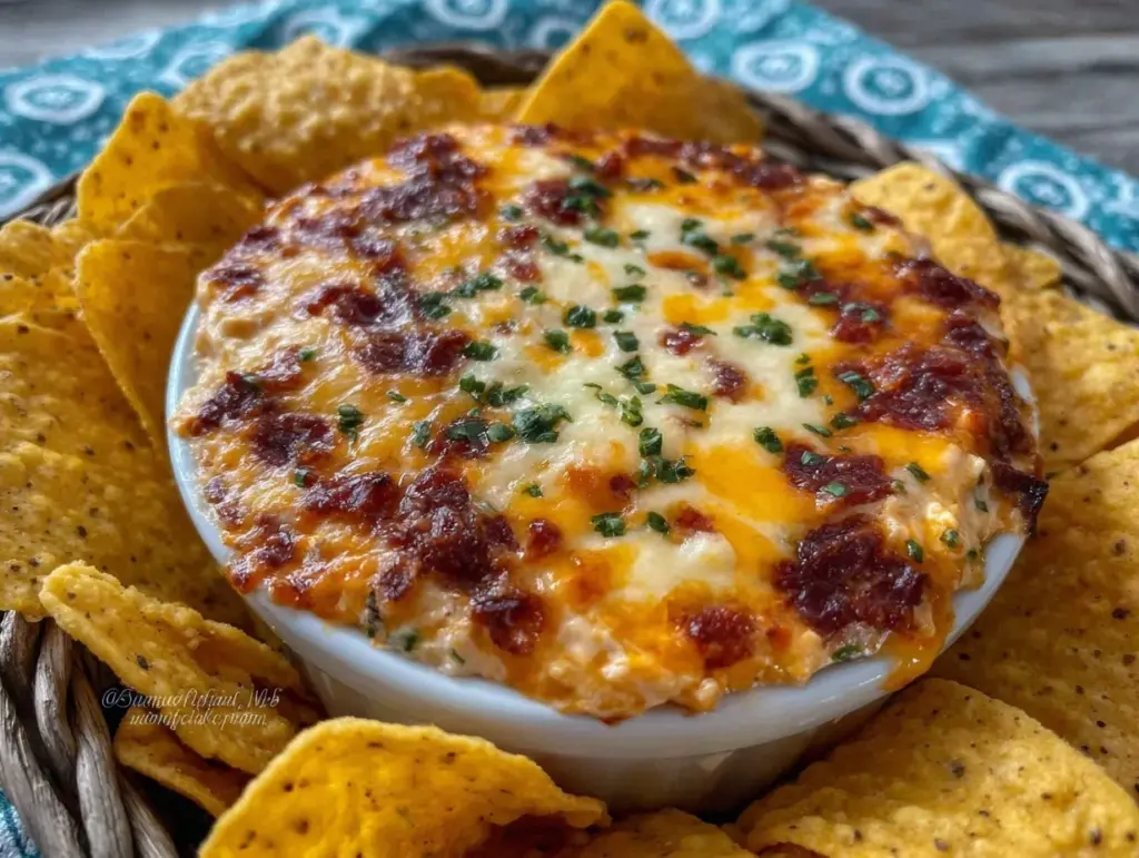 creamy hot salsa dip - featured image