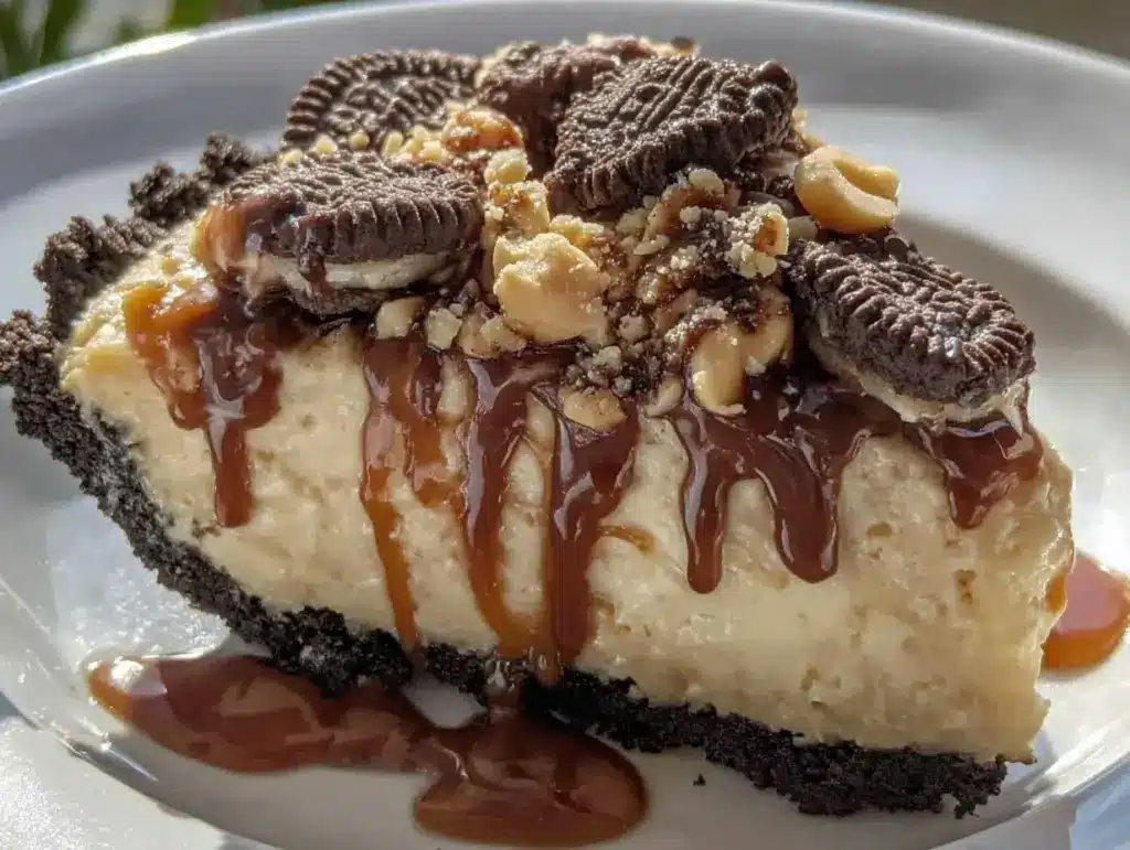 creamy peanut butter pie - featured image