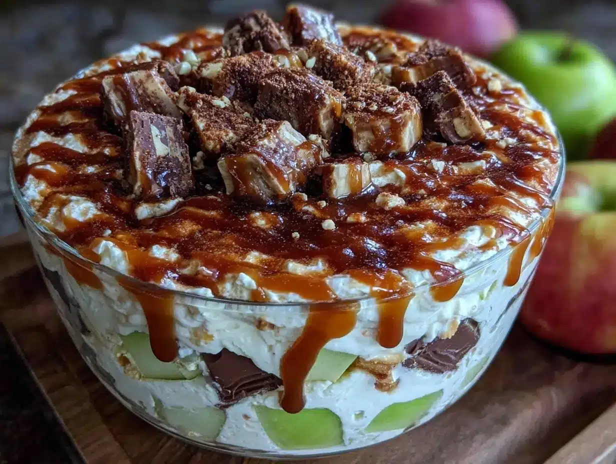 Creamy Snickers Apple Salad preparation steps