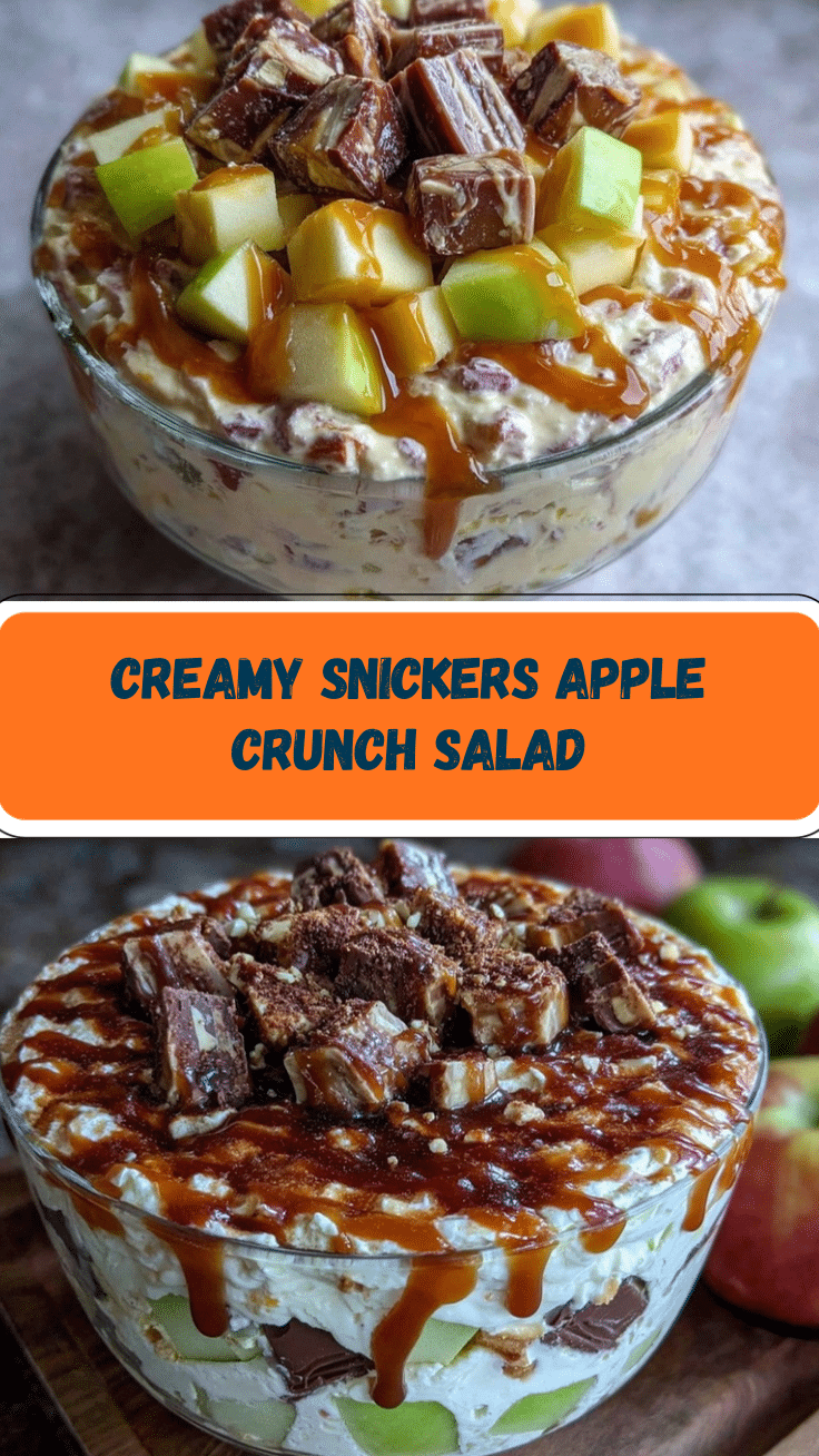 Creamy Snickers Apple Salad recipe