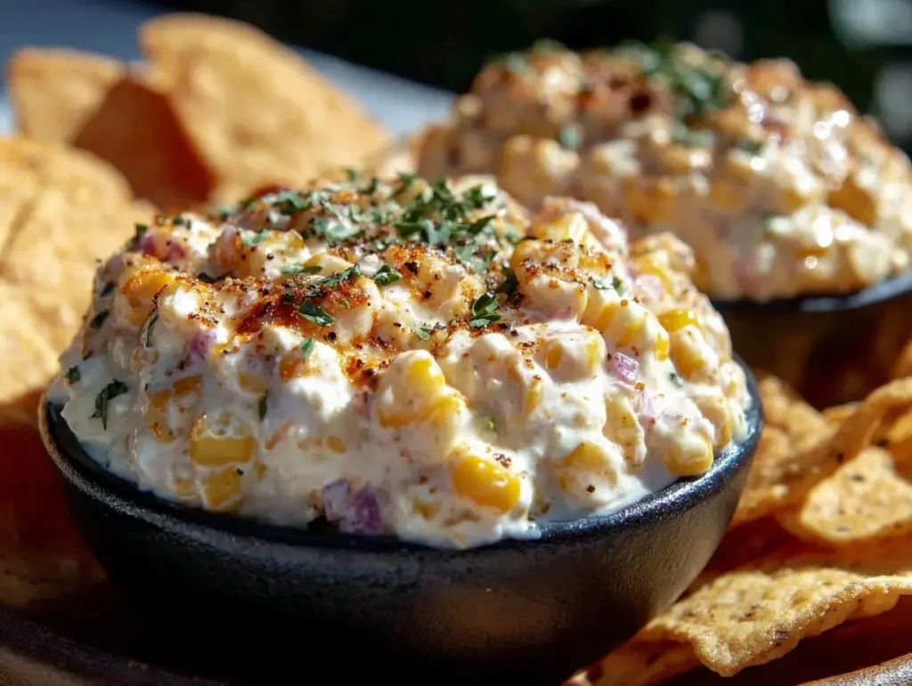 creamy street corn dip - featured image