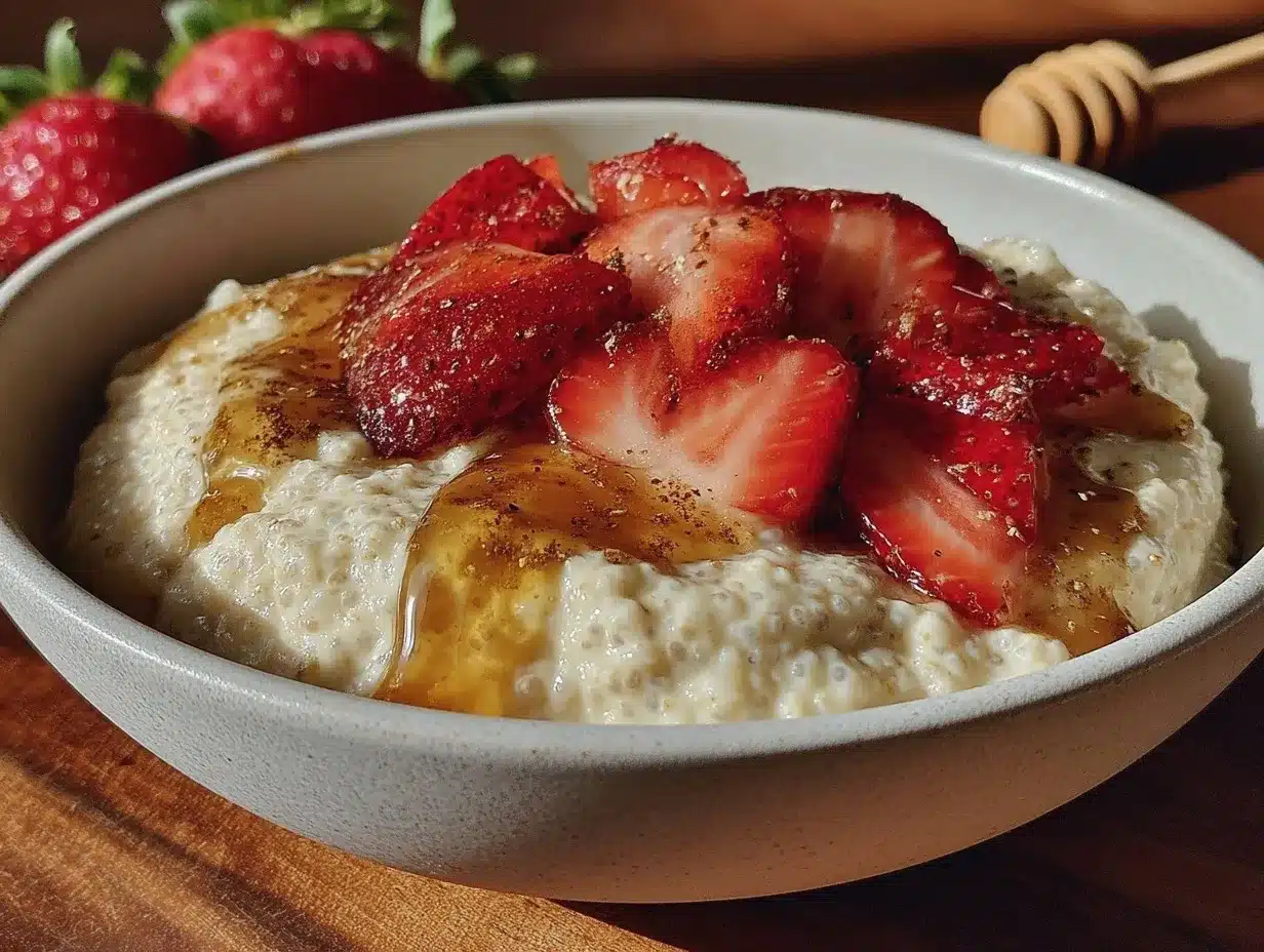 creamy valentines chia pudding bowl preparation steps