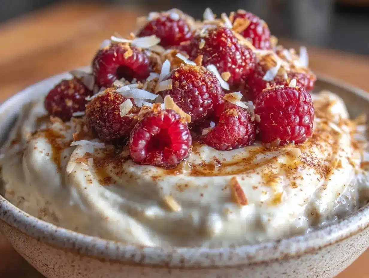creamy valentines day oatmeal bowl preparation steps