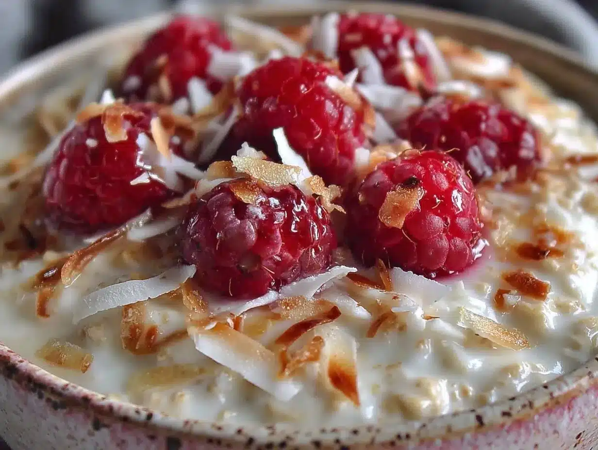 creamy valentines dessert oatmeal bowl preparation steps