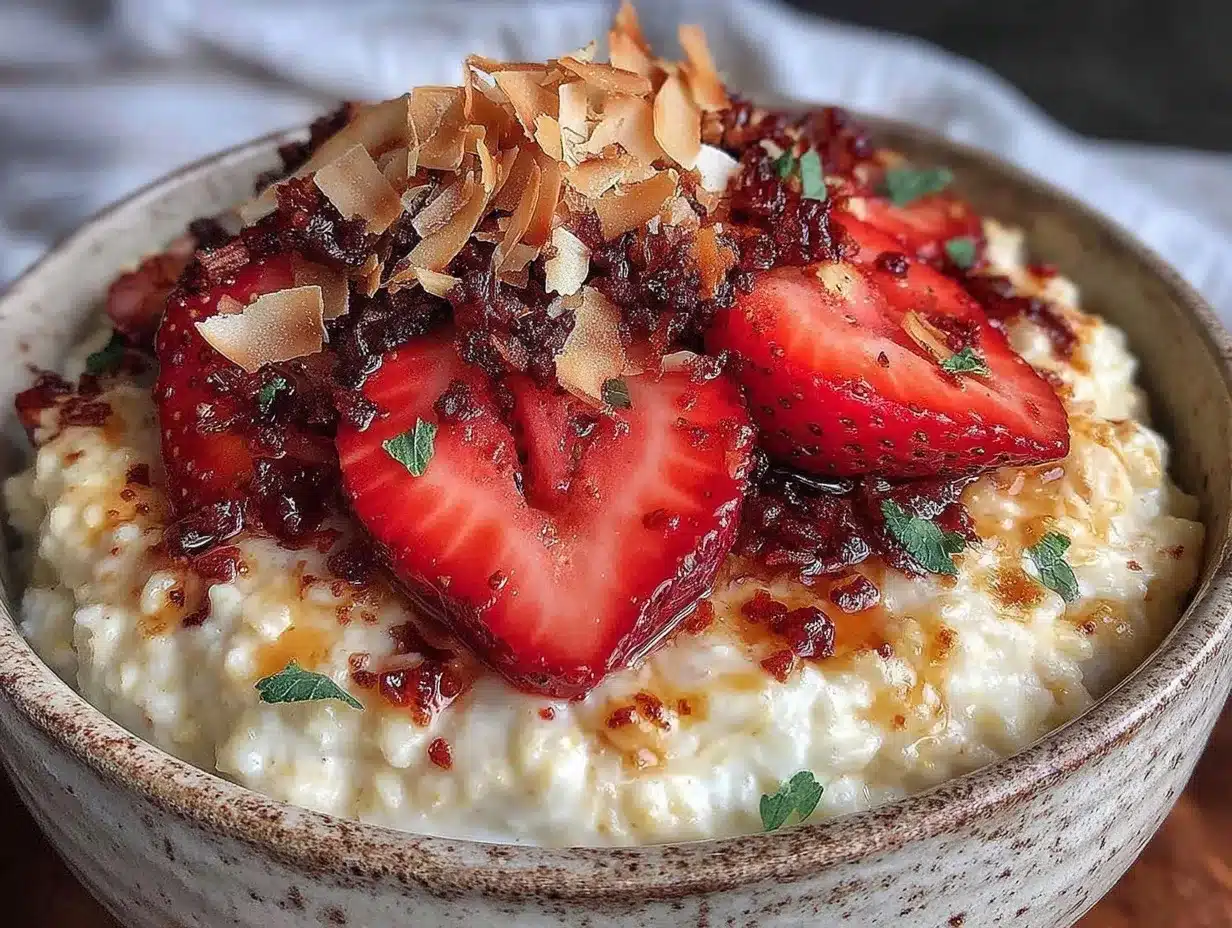 creamy valentines oatmeal bowl preparation steps