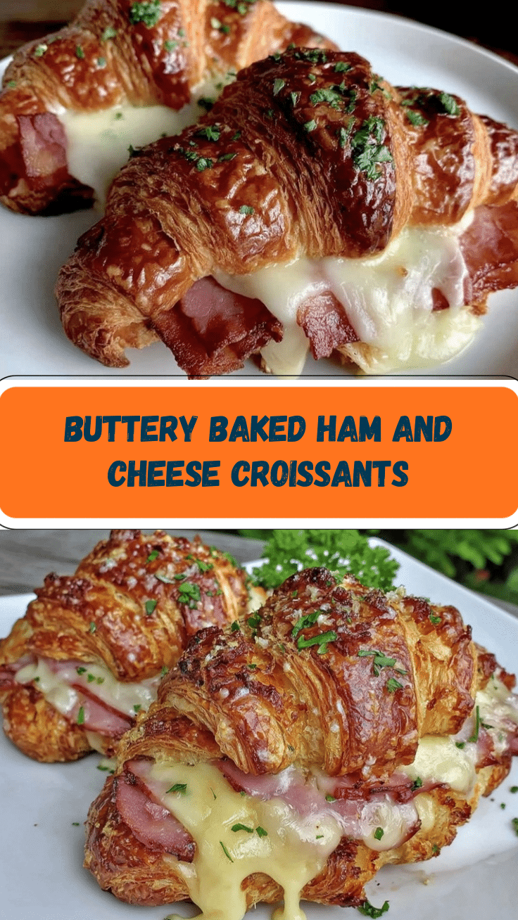 crispy baked ham and cheese croissants recipe