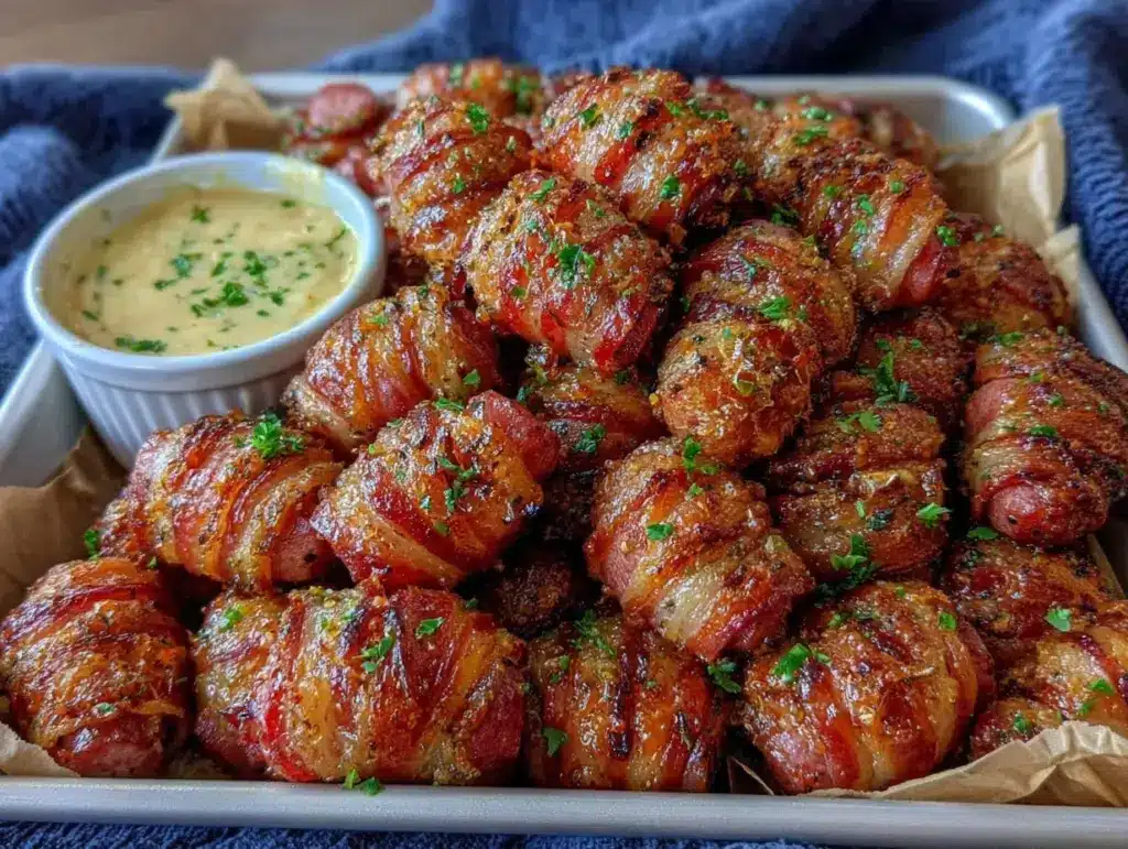Crispy Mustard Hasselback Kielbasa Bites - featured image