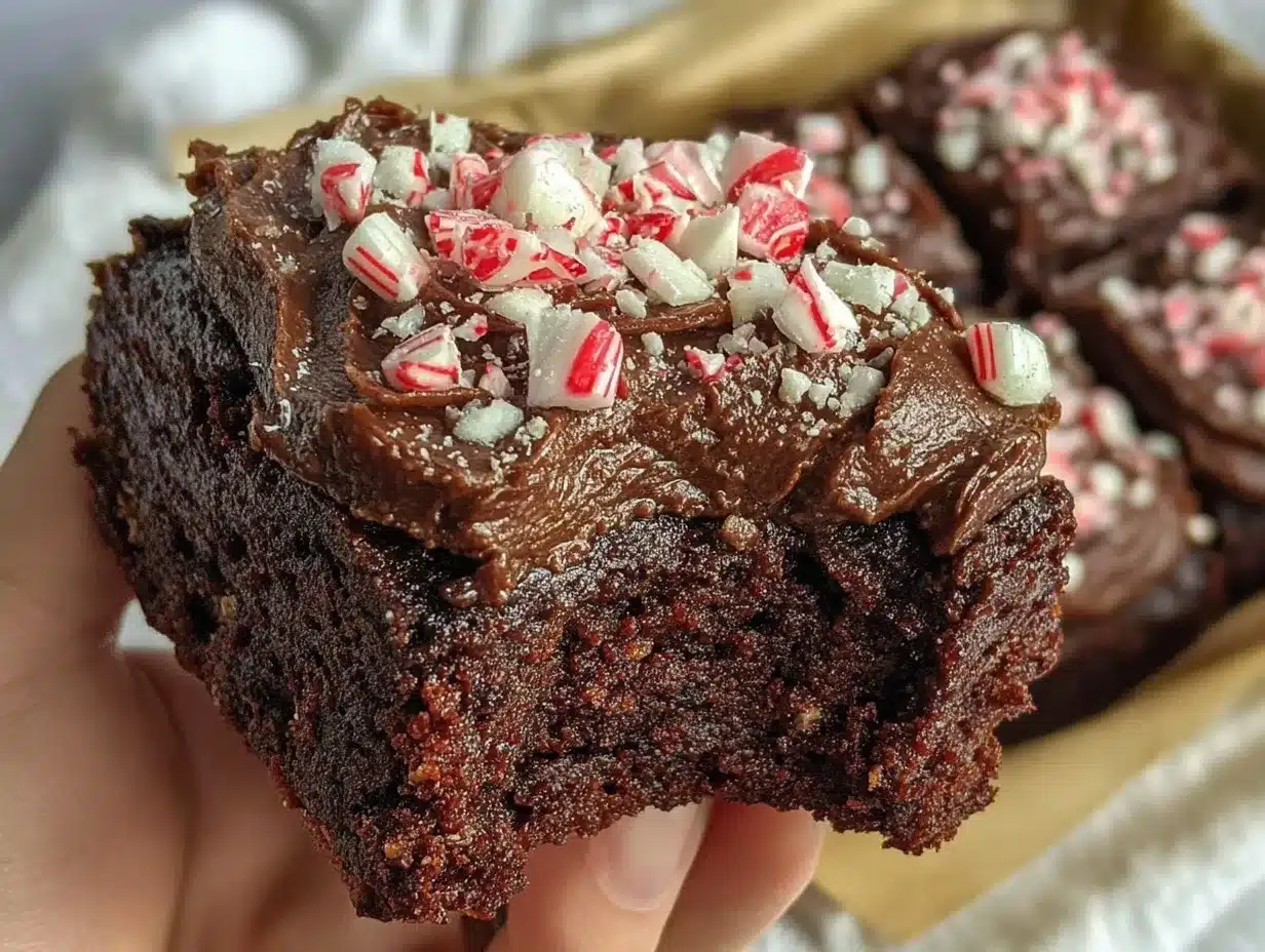 crispy peppermint brownies preparation steps