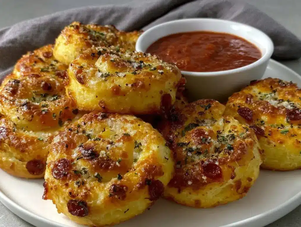 crispy puff pastry pizza bites - featured image