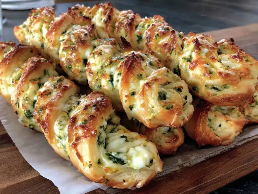 crispy spinach dip breadsticks - featured image