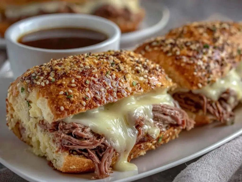 Crockpot French Dip Sandwiches - featured image
