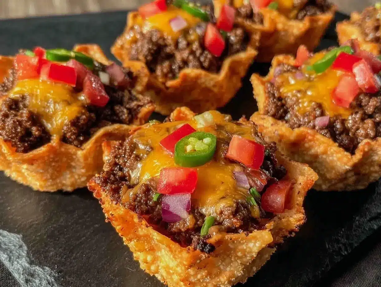 Crunchy Taco Cups preparation steps