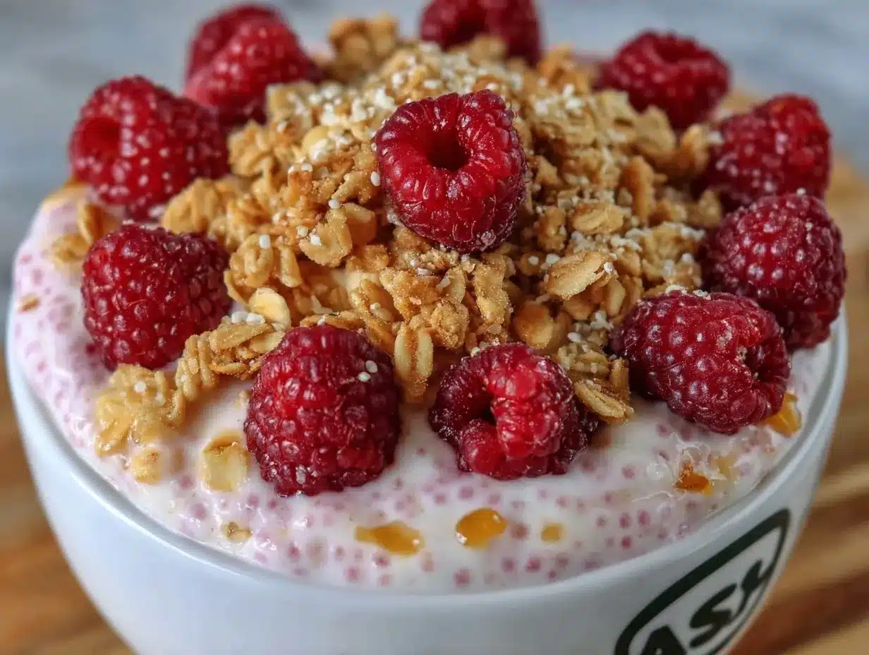 fresh chia pudding bowl preparation steps