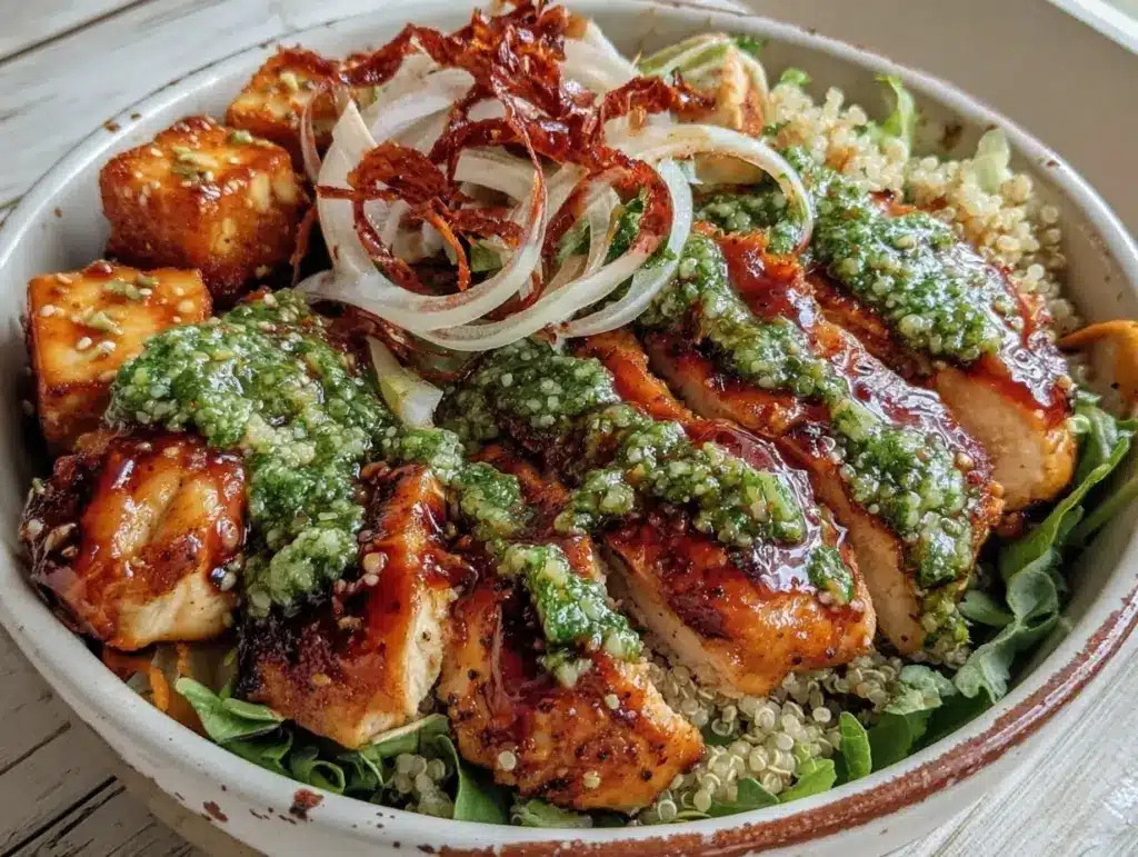 fresh chicken breast nourish bowl - featured image