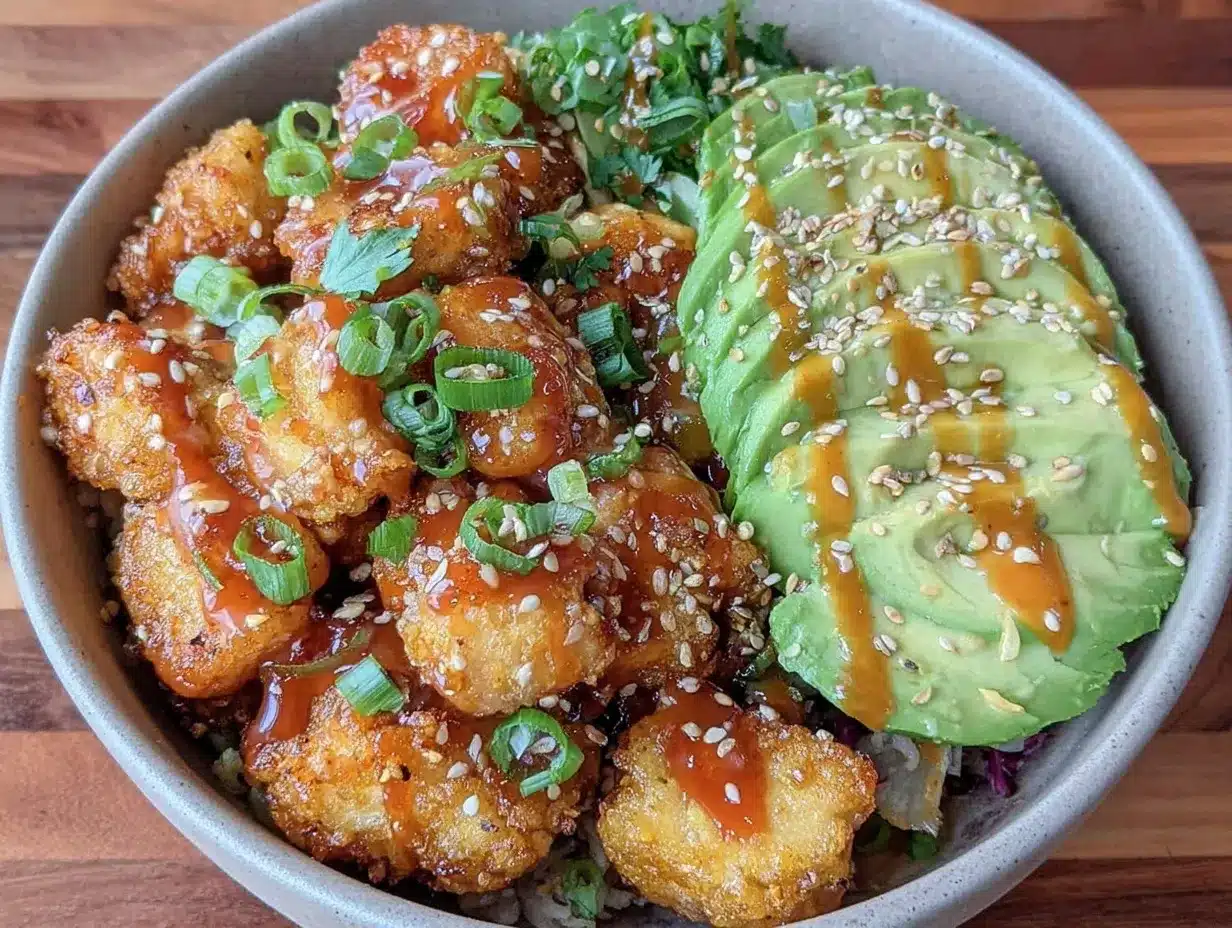 fresh ginger garlic tofu dinner bowl preparation steps