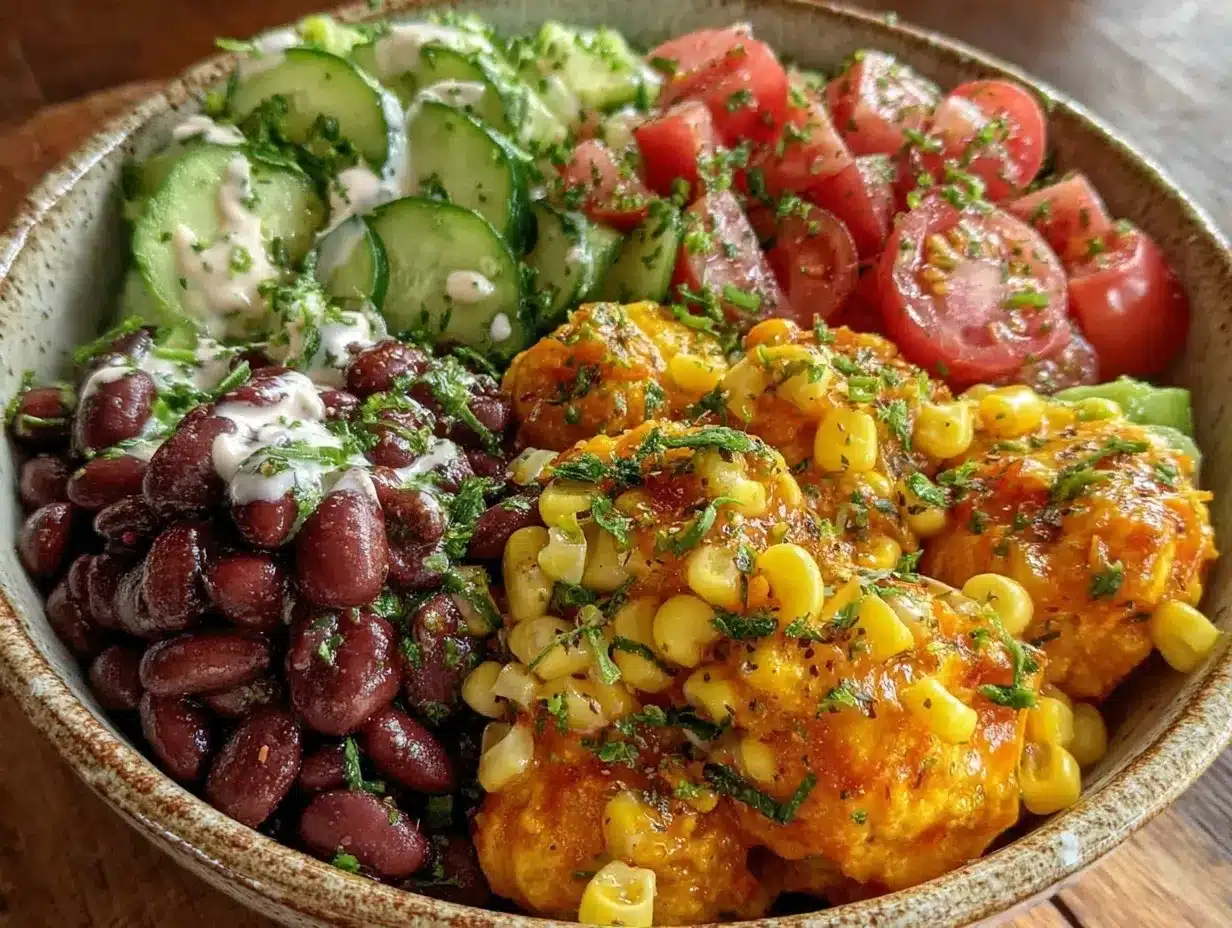 fresh new years food dinner bowl preparation steps