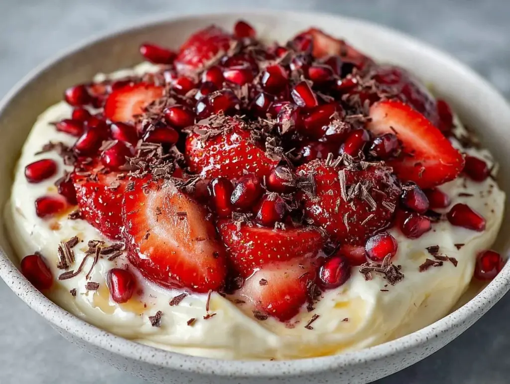 Fresh Valentine Strawberries Greek Yogurt Bowl - featured image
