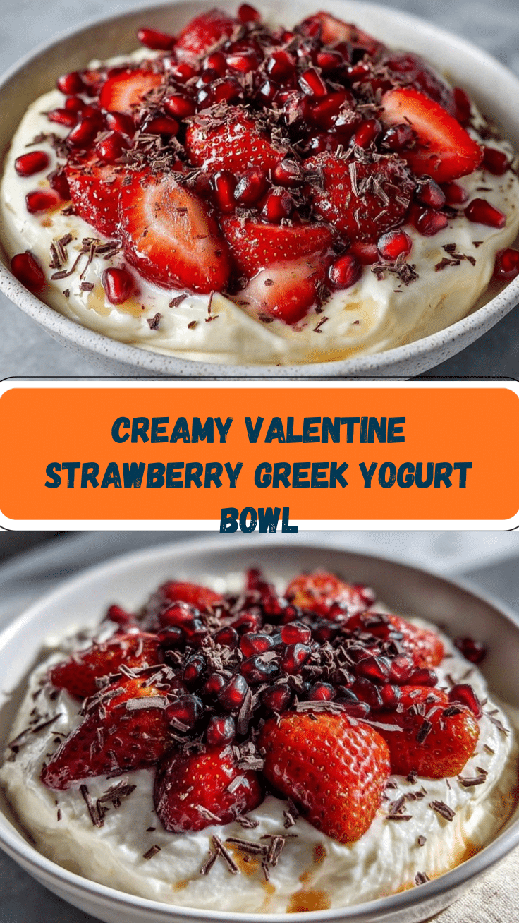 Fresh Valentine Strawberries Greek Yogurt Bowl recipe