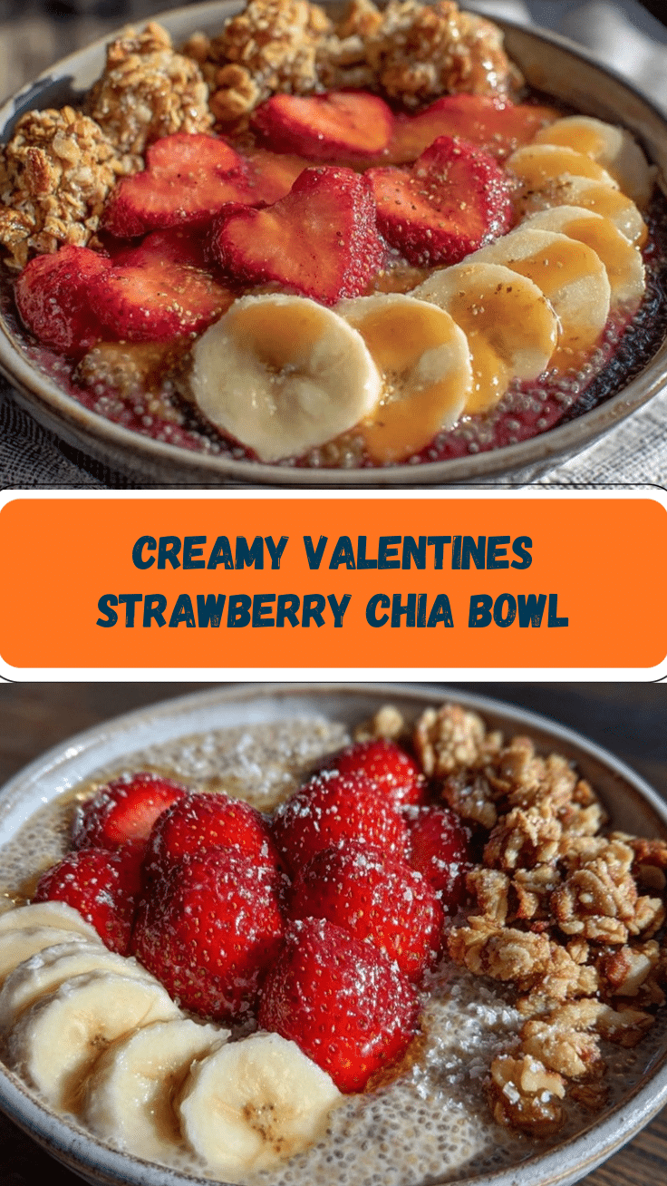 fresh valentines strawberries chia pudding bowl recipe