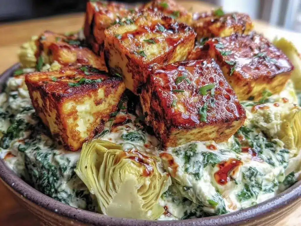 gameday spinach-artichoke bowl - featured image