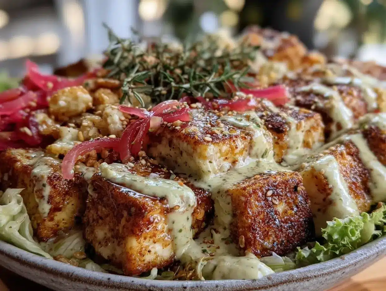 ginger garlic tofu bowl preparation steps