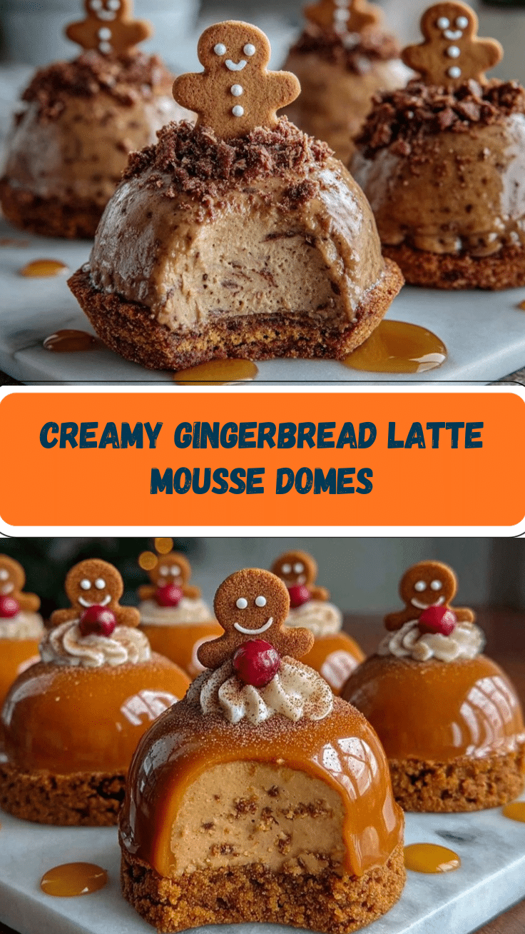 Gingerbread Latte Mousse Domes recipe