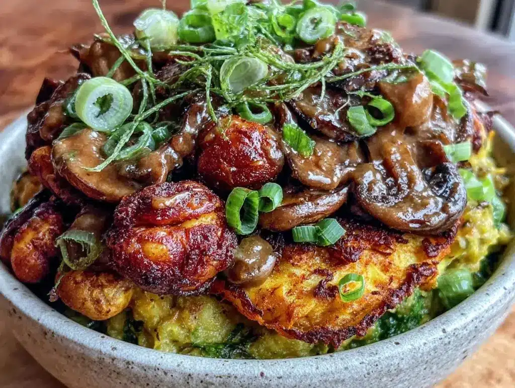 harissa chickpeas peanut ginger bowl - featured image