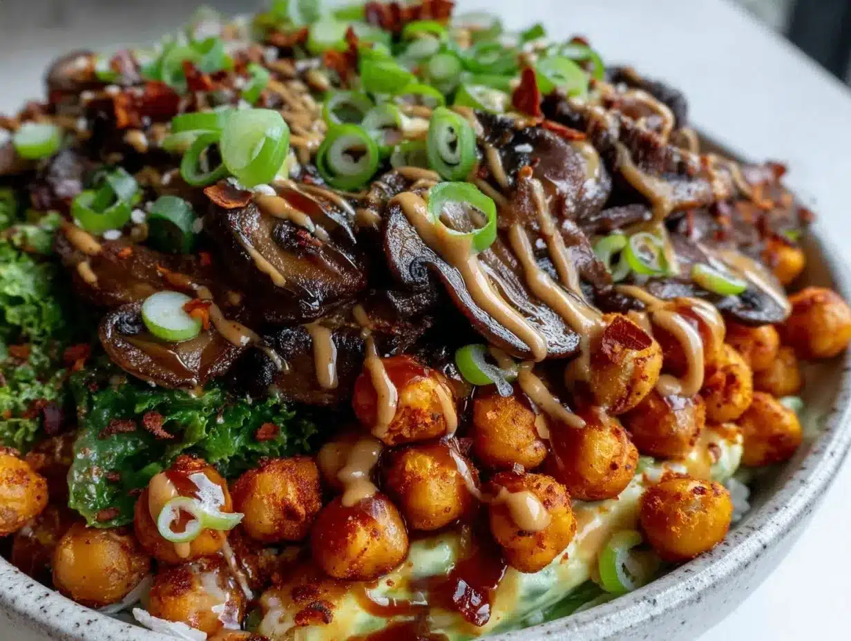 harissa chickpeas peanut ginger bowl preparation steps