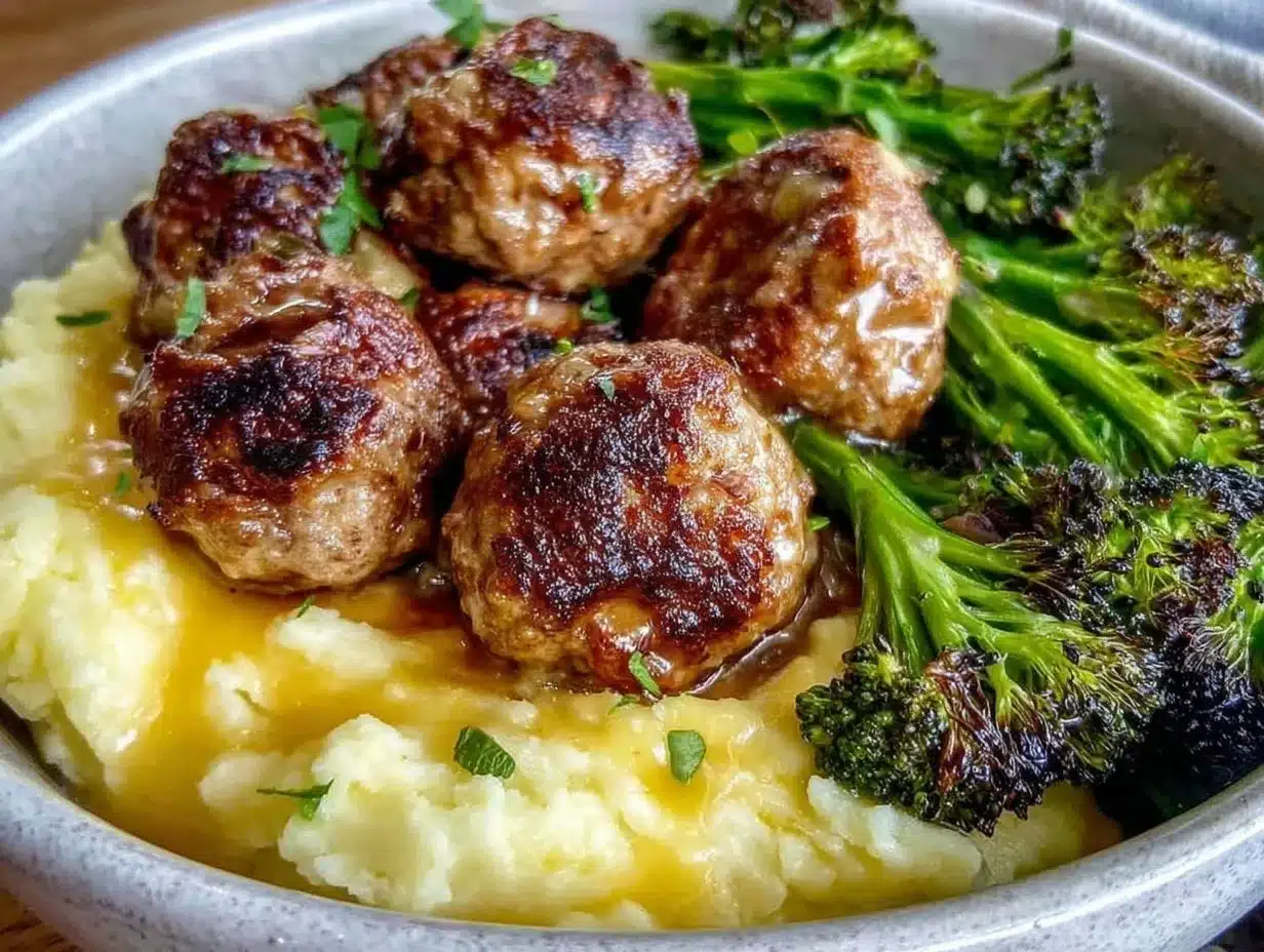 honey mustard turkey meatball bowl preparation steps