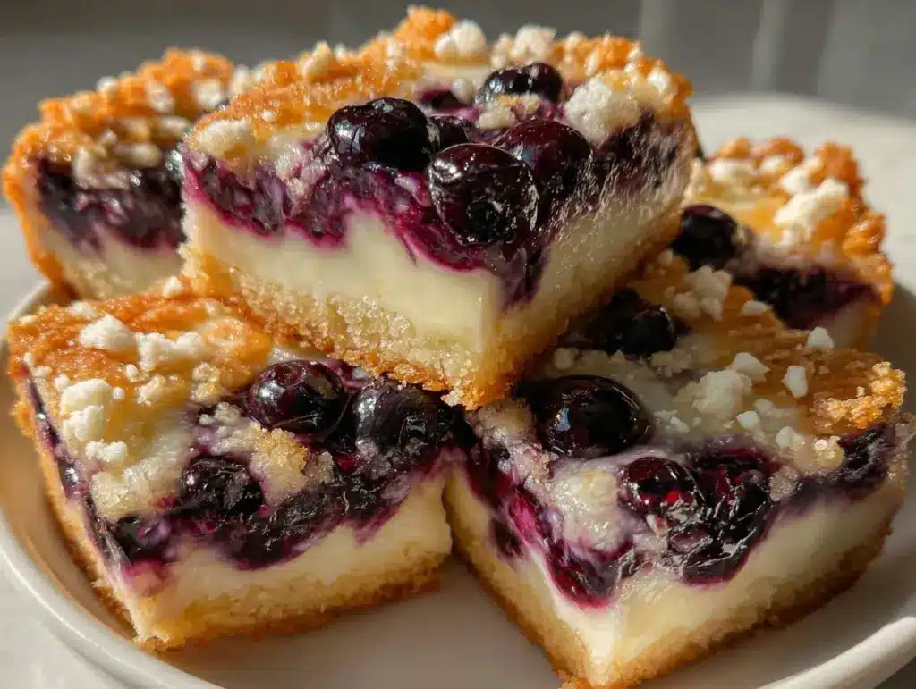 lemon blueberry shortbread bars - featured image
