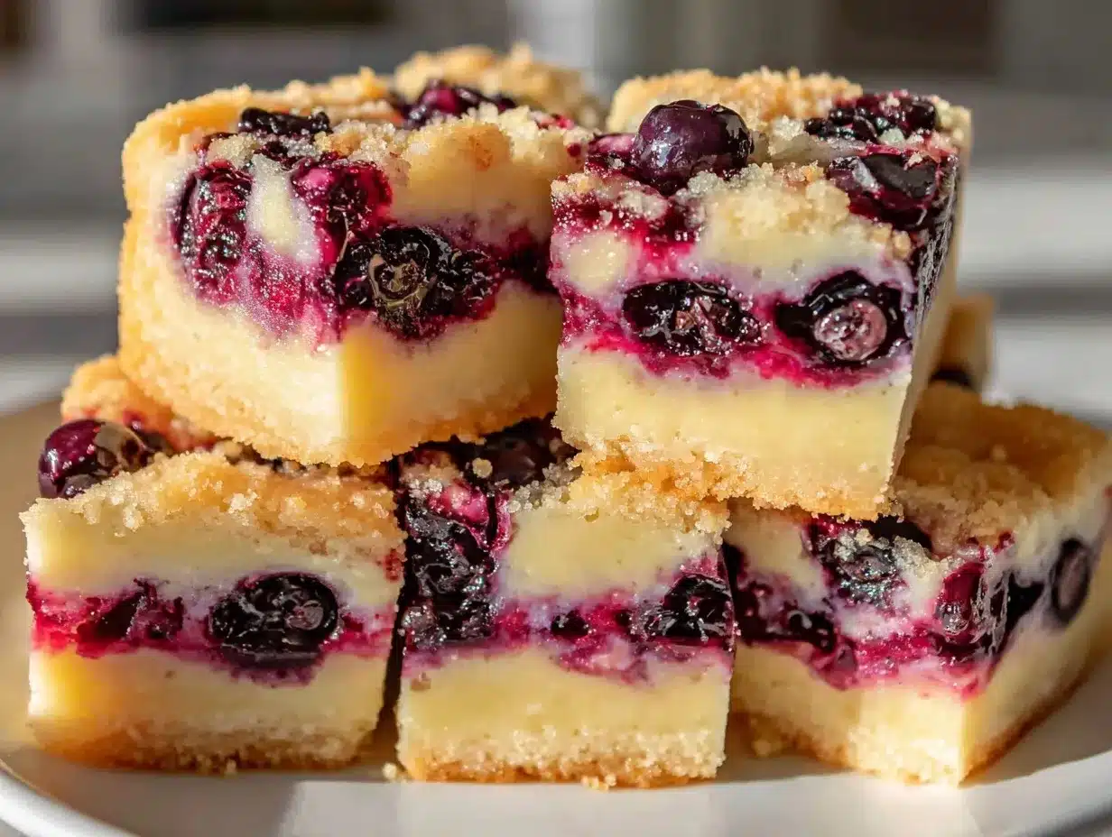 lemon blueberry shortbread bars preparation steps