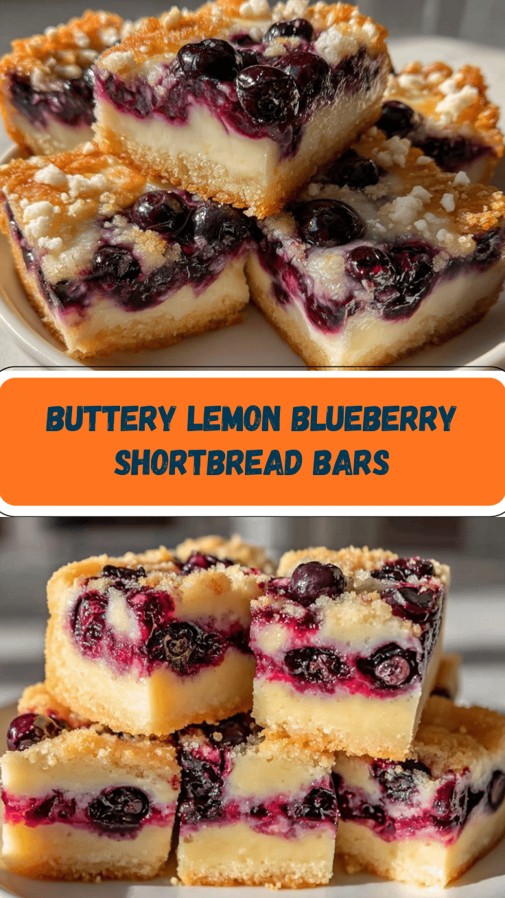 lemon blueberry shortbread bars recipe