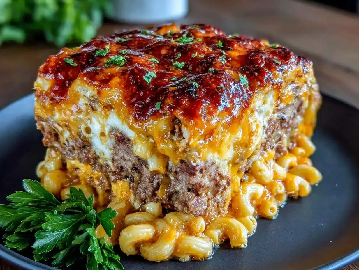 Mac and Cheese Meatloaf Casserole preparation steps