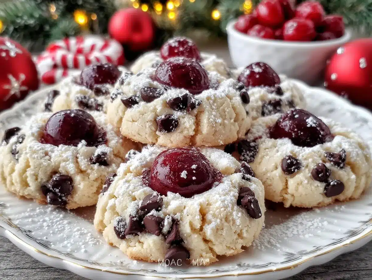 Maraschino Cherry Shortbread Cookies preparation steps