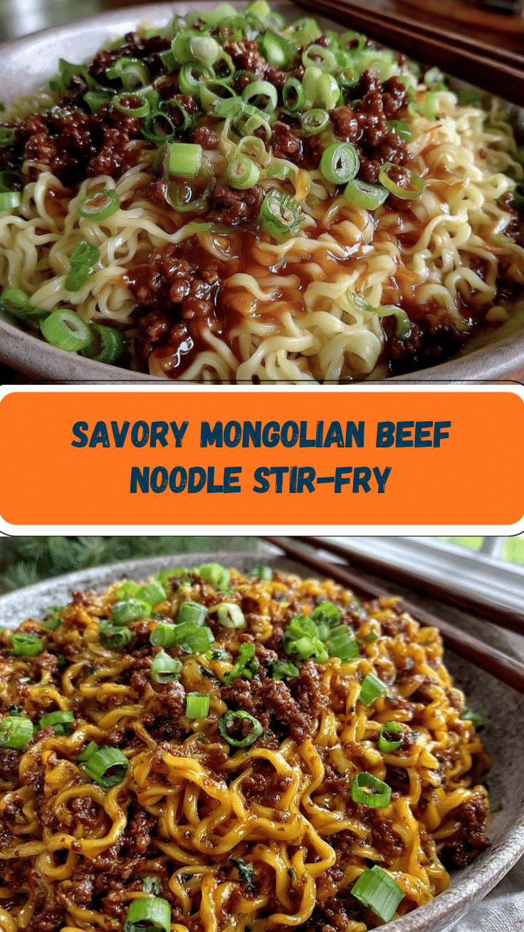 Mongolian ground beef noodles recipe