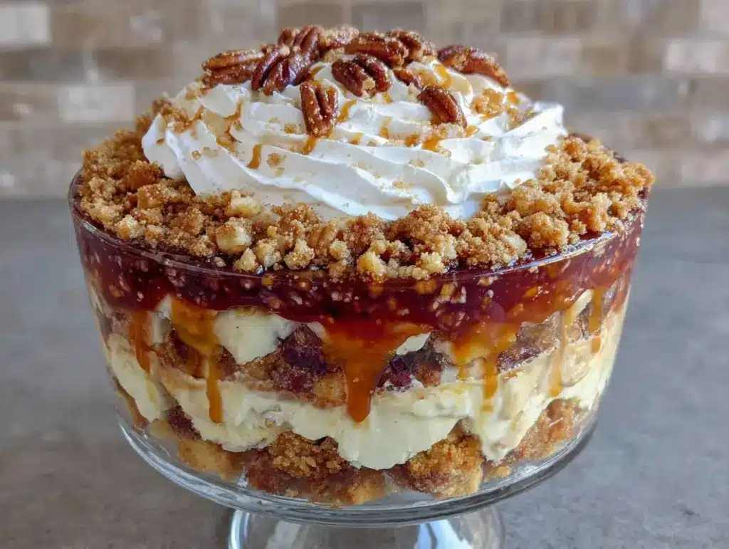 pecan pie cheesecake trifle - featured image