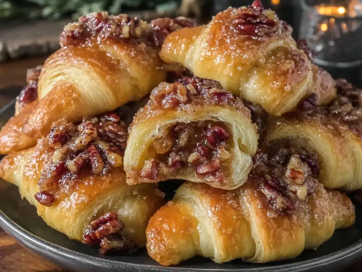 pecan pie crescent rolls preparation steps