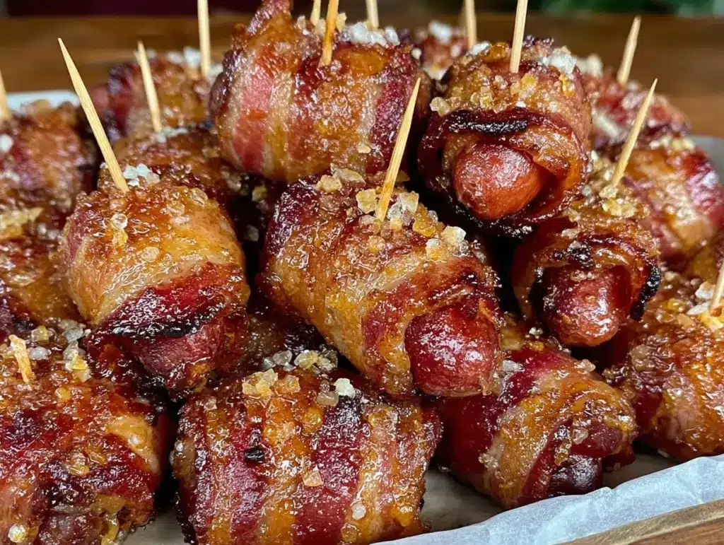 savory brown sugar bacon smokies - featured image