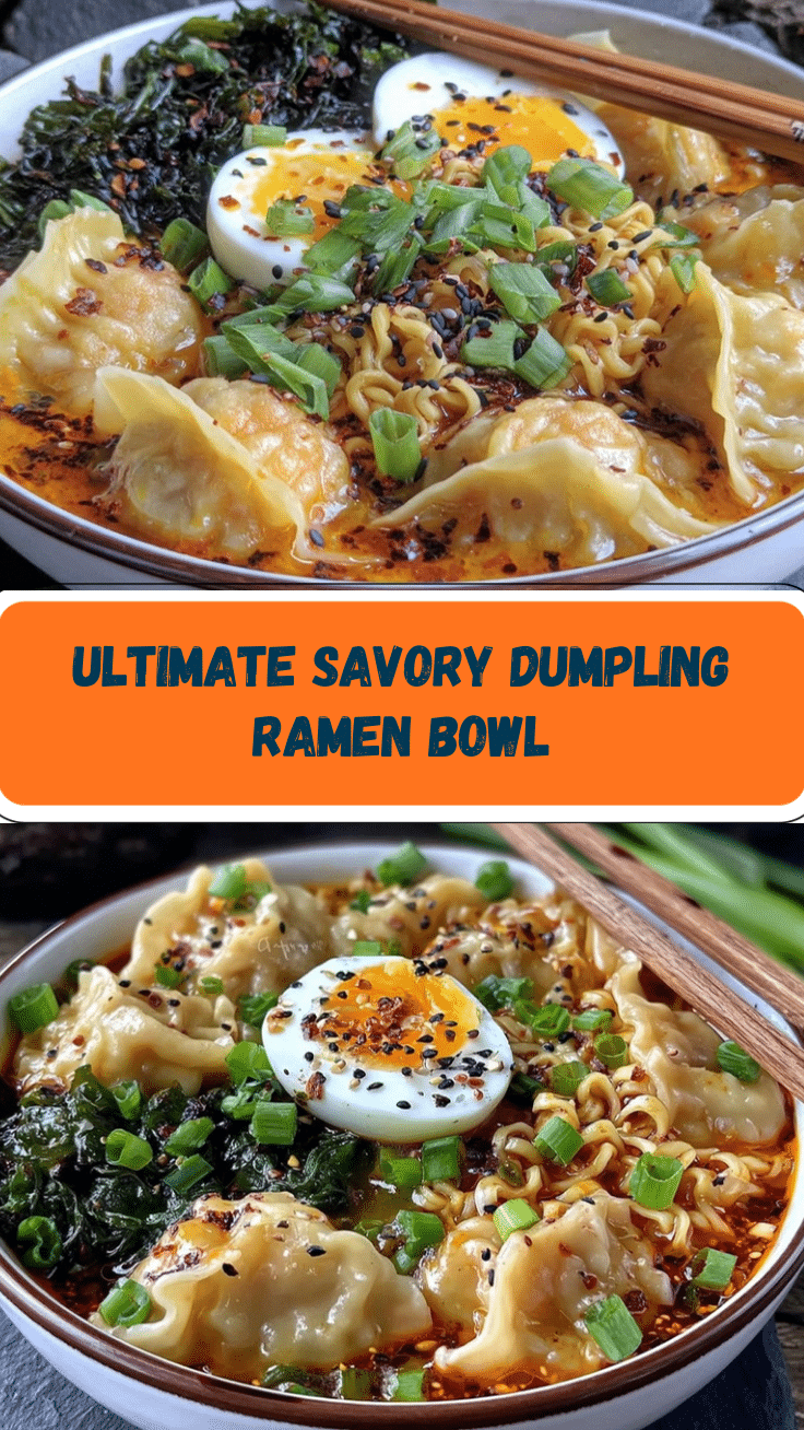 savory dumpling ramen bowl recipe