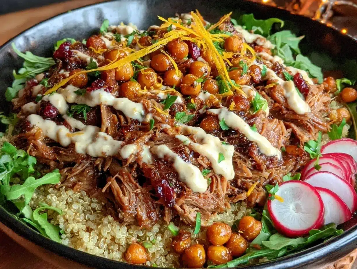 slow-cooker pulled pork bowl preparation steps