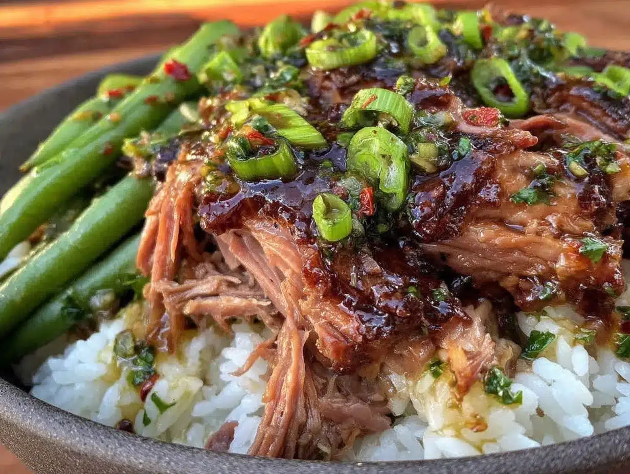 slow-cooker pulled pork dinner bowl preparation steps