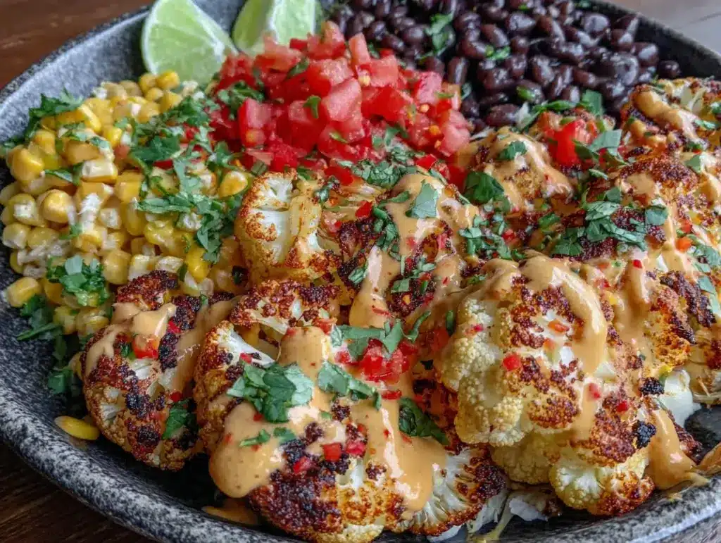 spicy roasted cauliflower - featured image