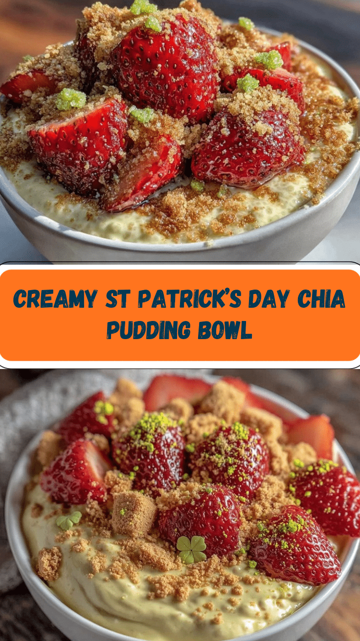 St Patrick’s Day chia pudding bowl recipe