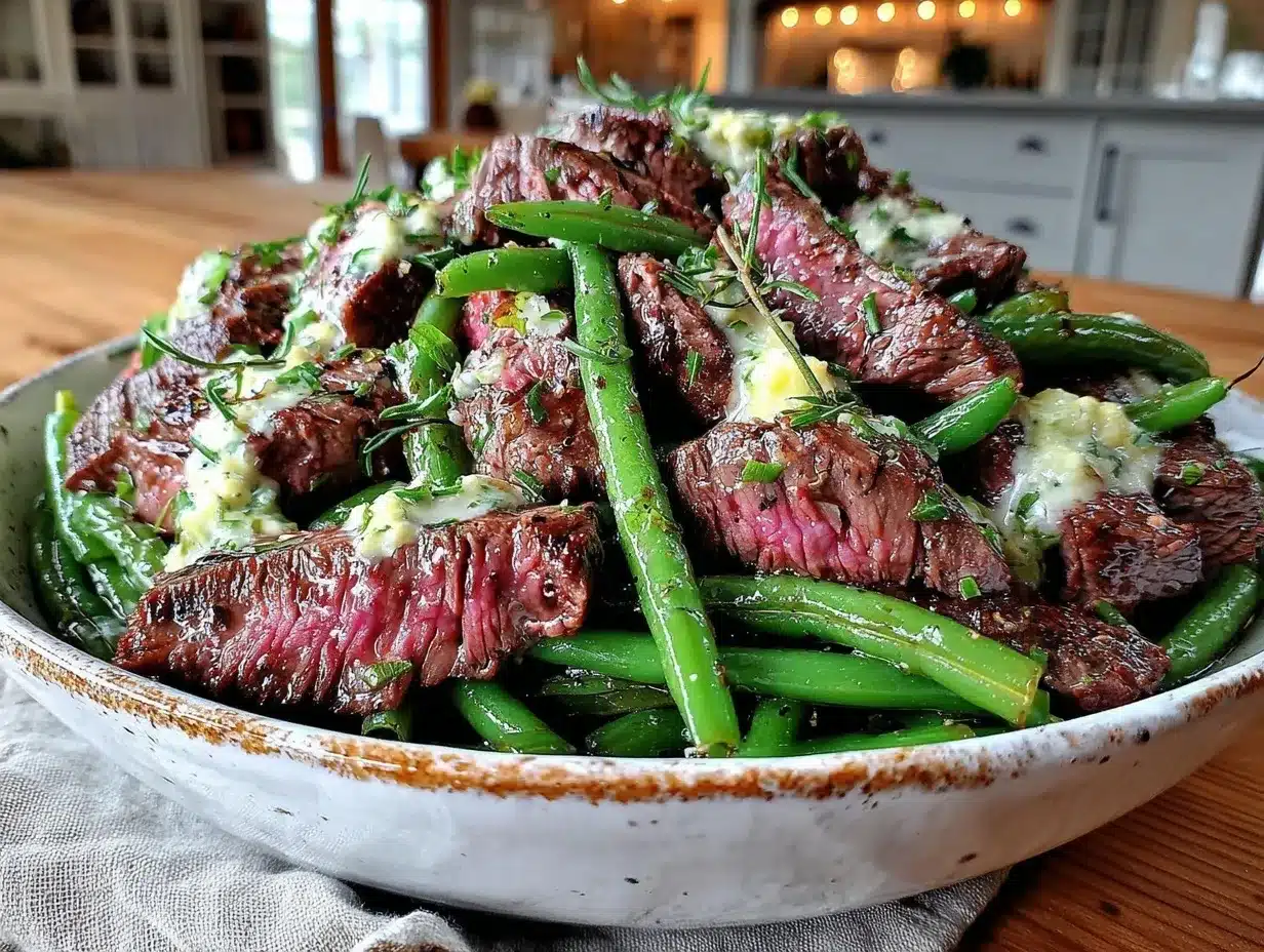 steak strips dinner bowl preparation steps