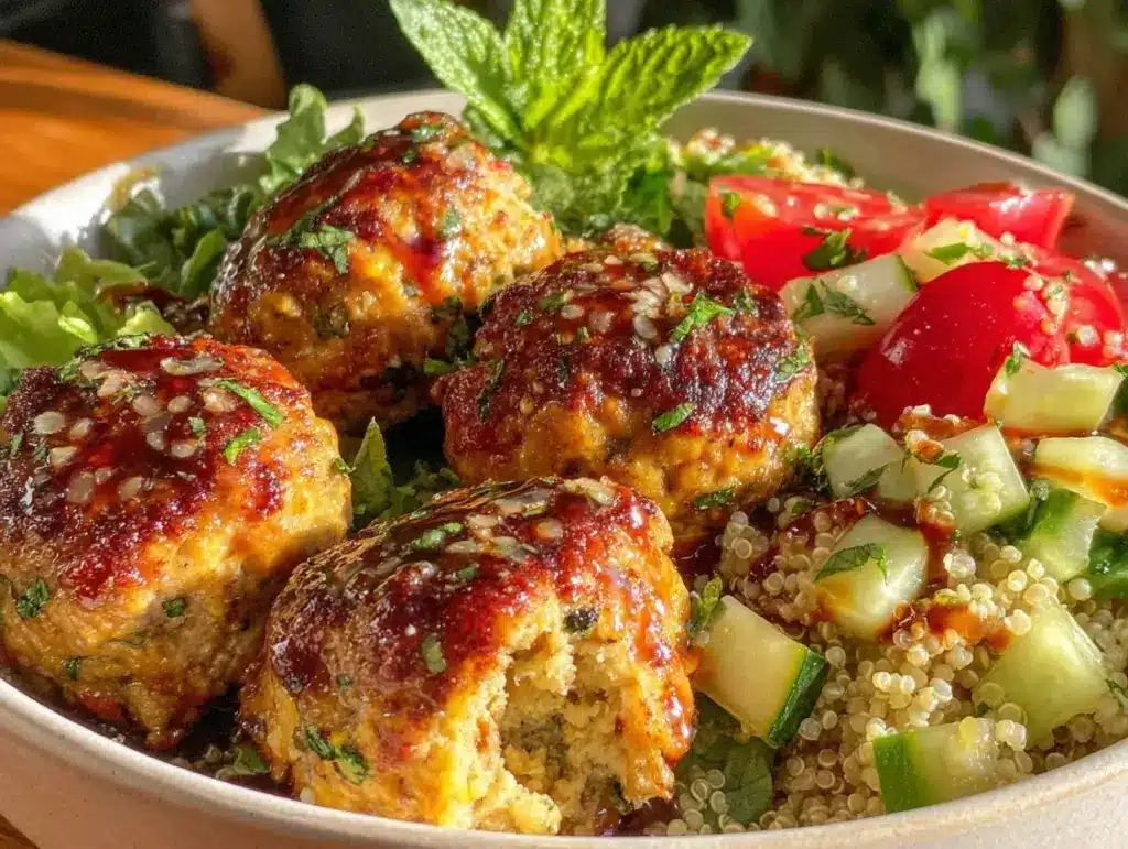 superbowl turkey meatball nourish bowl - featured image