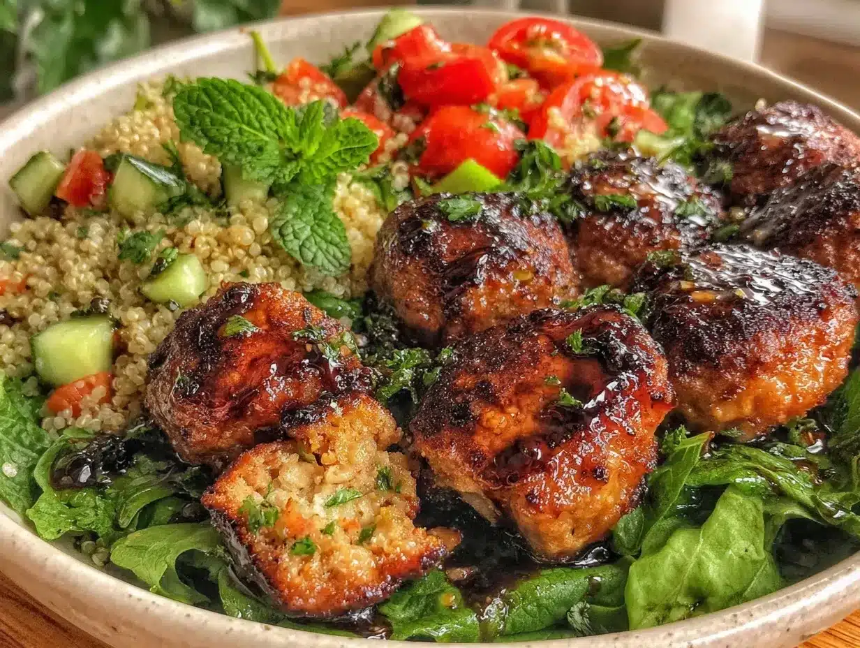 superbowl turkey meatball nourish bowl preparation steps